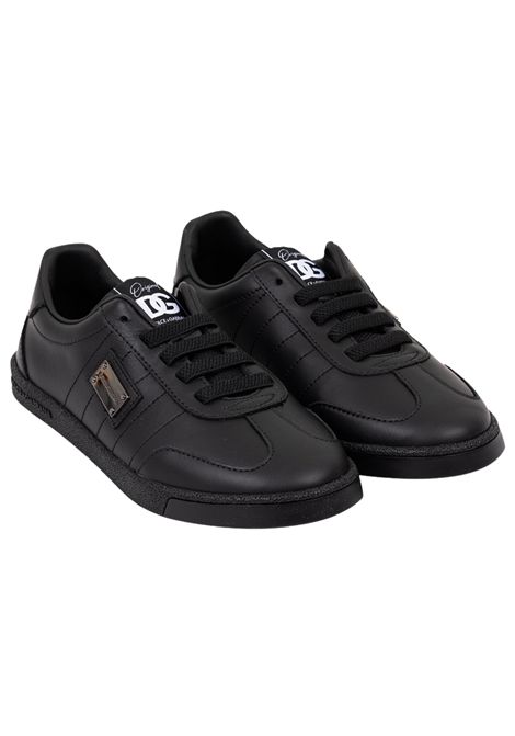 Scarpe bambino nere in pelle DOLCE E GABBANA | DA5300/PIANERO